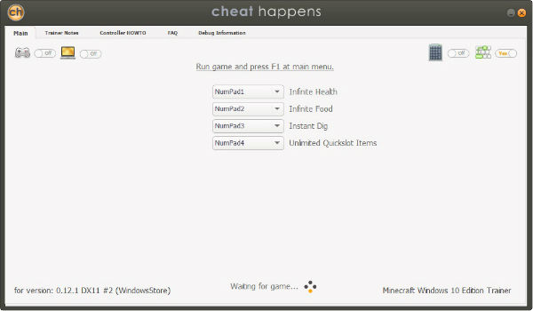 Трейнер +4 для версии 0.12.1 (Windows 10 Edition) от CH