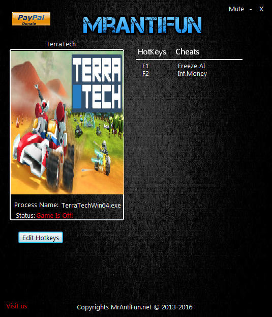 Трейнер +2 для версии 0.7.4: 64bit от MrAntiFun