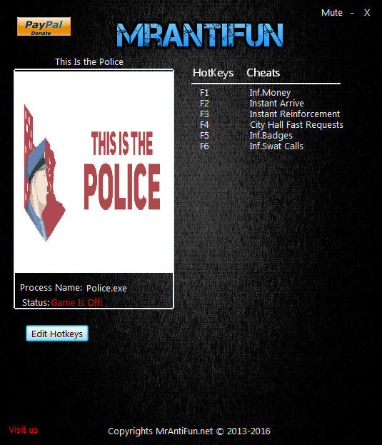 Трейнер +6 для версии 1.0.24 от MrAntiFun