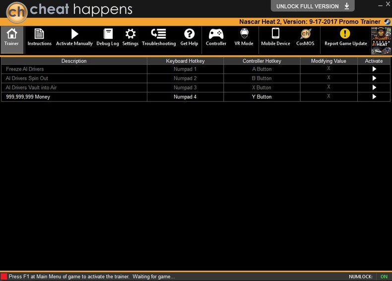 Трейнер +4 от CheatHappens.com