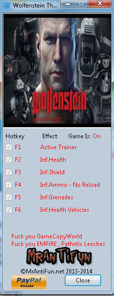 Трейнер +6 для версии 1.0 от MrAntiFun