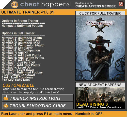 Трейнер +1 для версии 1.1 от CH