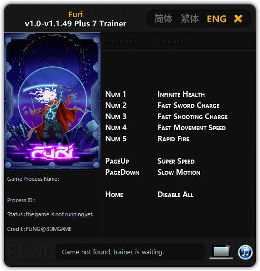 Трейнер +7 для версий 1.0 - 1.1.49 от FLiNG