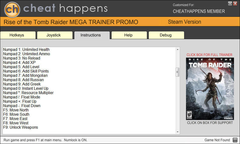 Трейнер +13 для версии 1.0.813.4_64 (STEAM) от CheatHappens.com