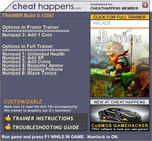 Трейнер +6 для версии build 0.12367+ от CheatHappens.com