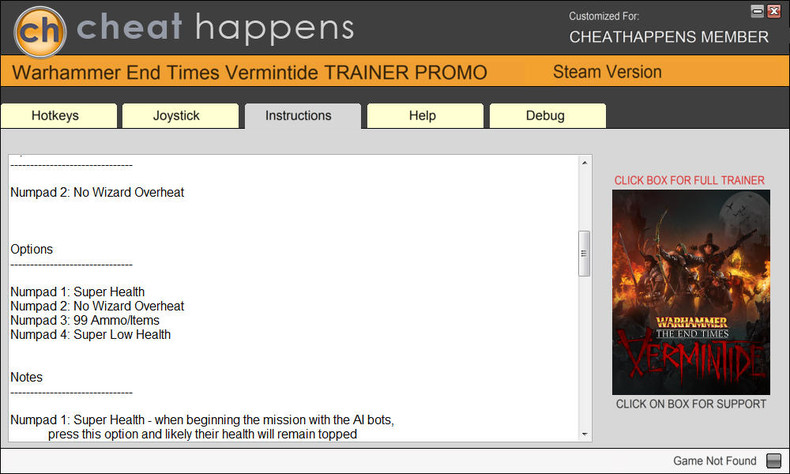 Трейнер +4 для версии 1.8.2 от CheatHappens.com