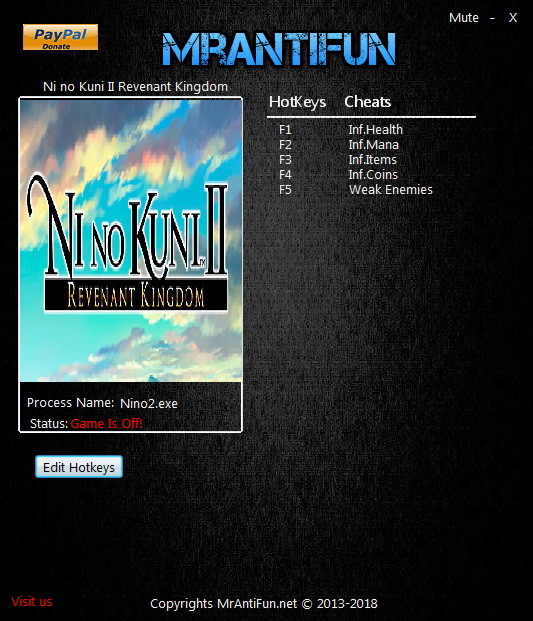 Трейнер +5 для версии 1.00 от MrAntiFun