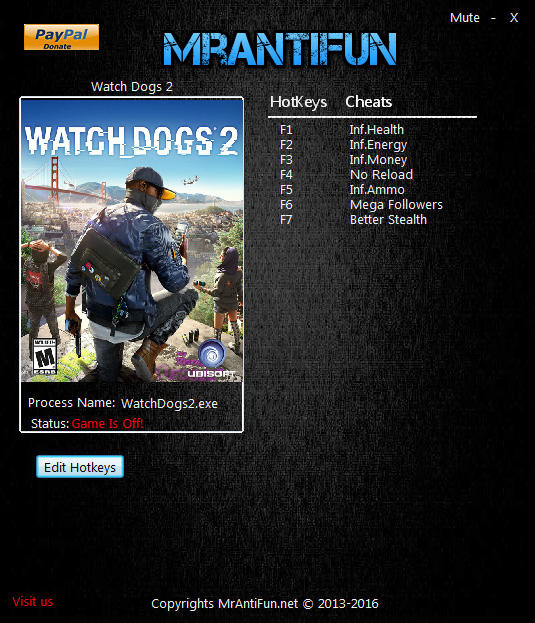 Трейнер +7 для версии 1.6.135.7.982778 от MrAntiFun