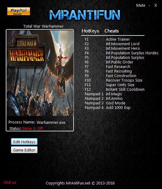 Трейнер +17 для версии 1.3.0 Build 11281 от MrAntiFun