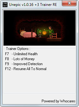 Трейнер +3 для версии 1.0.16 от Whocares
