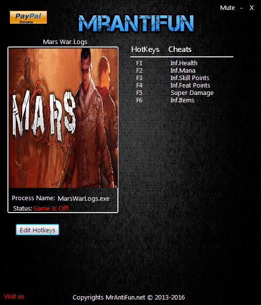 Трейнер +6 для версии 01.04.2017 от MrAntiFun