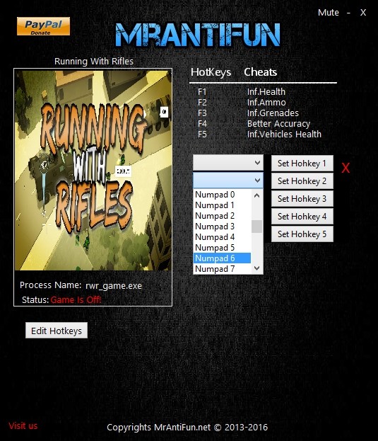 Трейнер +5 для версии 1.60 от MrAntifun