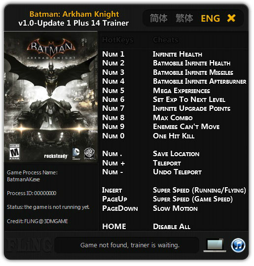 Трейнер +14 для версии 1.0 - 20150627 от FLiNG