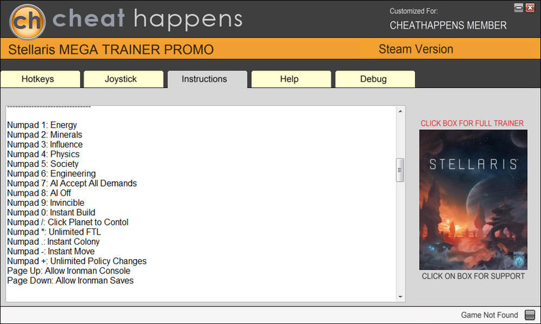Трейнер +17 для версии 1.8.0 от CheatHappens.com