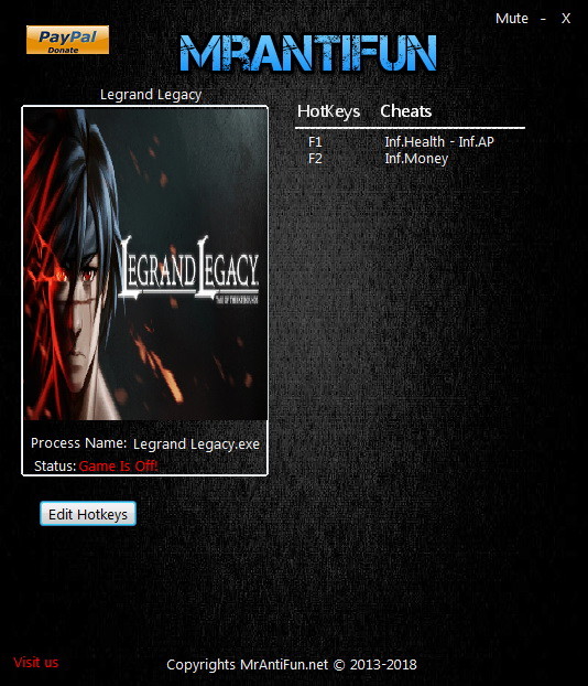 Трейнер +3 для версии от 02.02.2018 от MrAntiFun