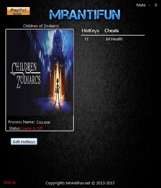 Трейнер +1 для версии 1.00 от MrAntiFun