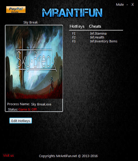 Трейнер +3 для версии 4.2 от MrAntiFun