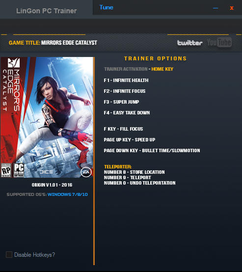 Трейнер +9 для версии 1.01 от LinGon