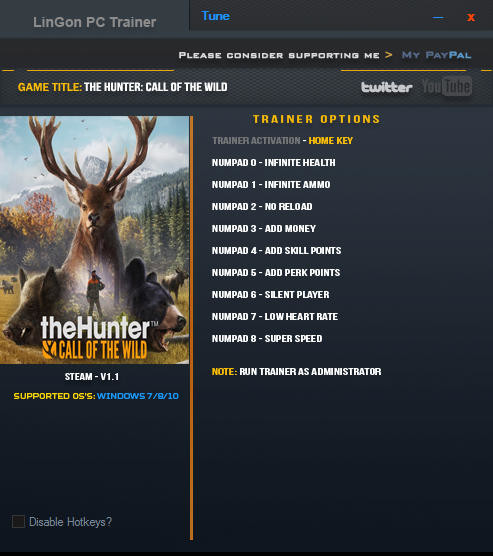 Трейнер +9 для версии 1.01 Updated 22 Feb 2017 от LinGon