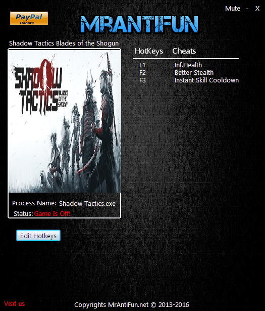 Трейнер +3 для версии 2.2.2f от MrAntiFun