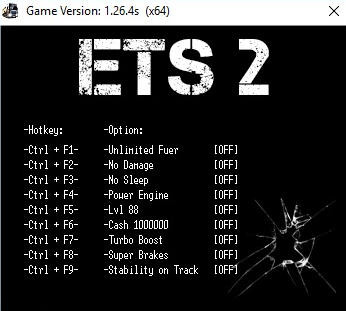 Трейнер +9 для версии 1.26.4s x64 Steam от LIRW GHL