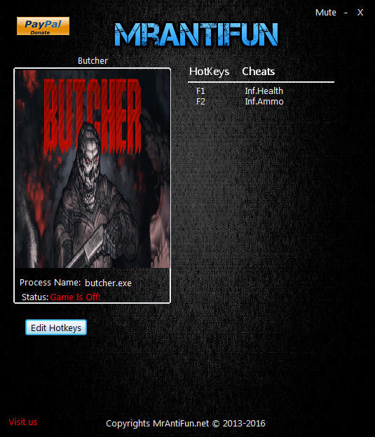 Трейнер +2 для версии 1.0 от MrAntiFun