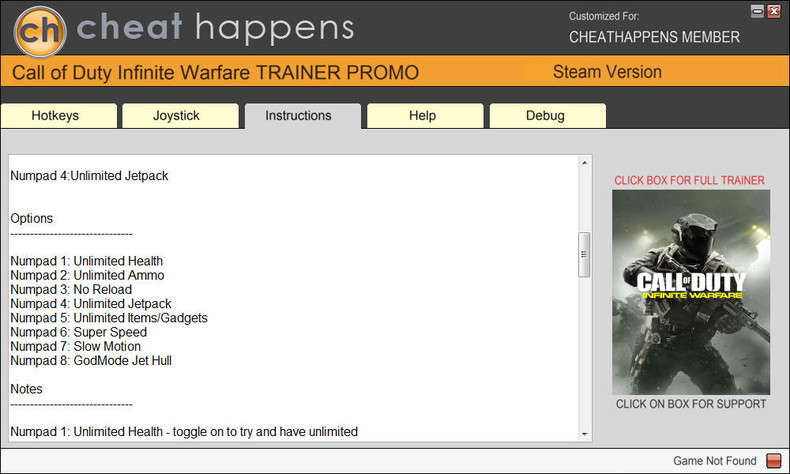 Трейнер +8 для версии 6.10.1264768 от Cheat Happens