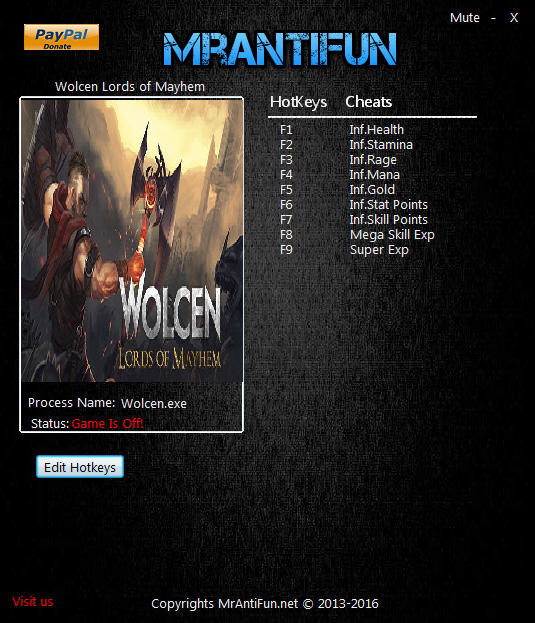 Трейнер +9 для версии 0.4.0 от MrAntiFun