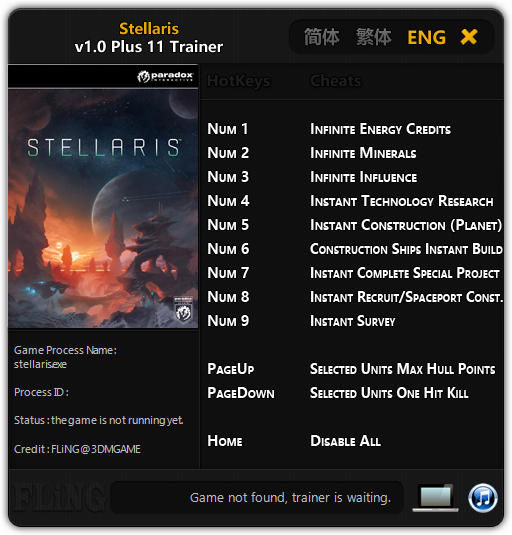 Трейнер +11 для версии 1.0 от FLiNG