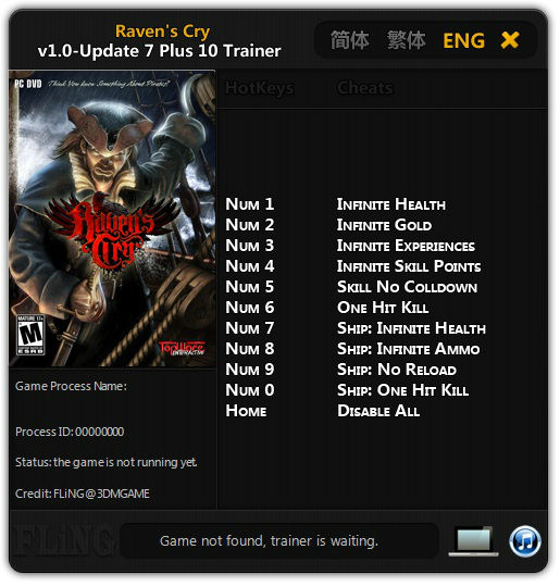 Трейнер +10 для версии 1.0 - 1.7 от FLiNG
