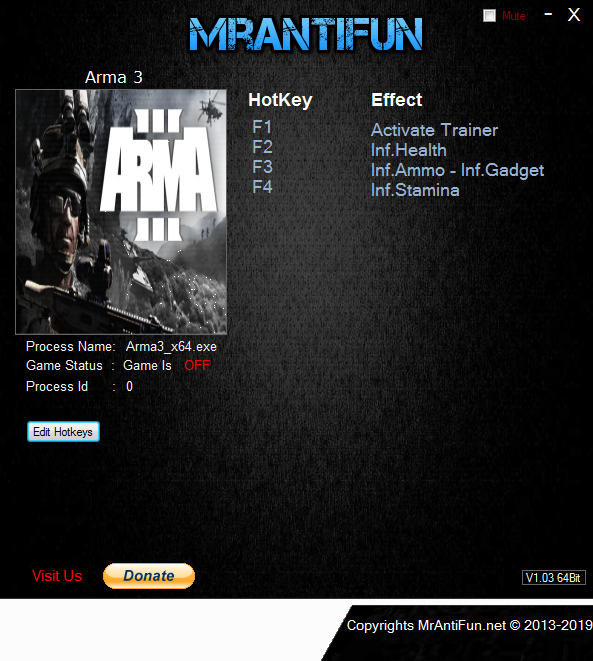 Трейнер +3 для версии 1.88 от MrAntiFun