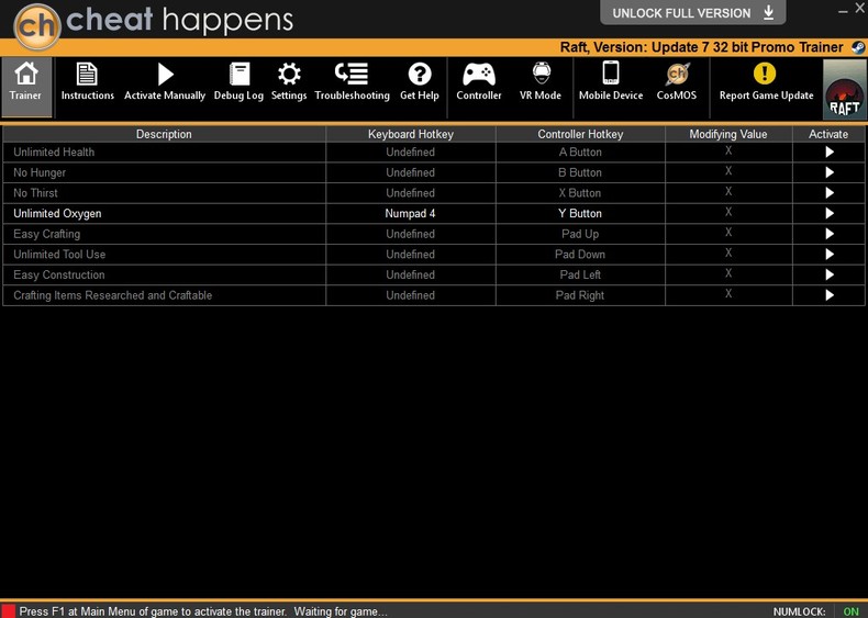 Трейнер +8 для версии 1.07 (32-BIT LARGE ISLAND UPDATE) от CheatHappens.com