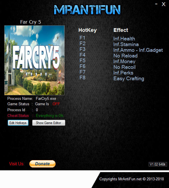 Трейнер +9 для версии 1.012 от MrAntiFun