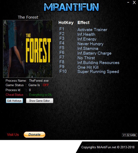 Трейнер +10 для версии Build 3039027 от MrAntiFun