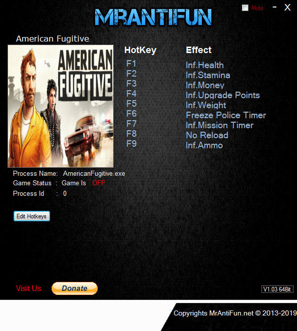 Трейнер +9 для версии 1.0.17326 от MrAntiFun