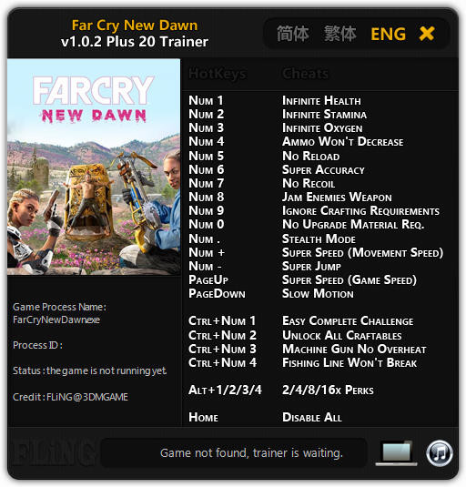 Трейнер +20 для версии 1.0.2 от FLiNG