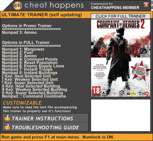 Трейнер +11 для версии 4.0.0.21863 от CheatHappens.com