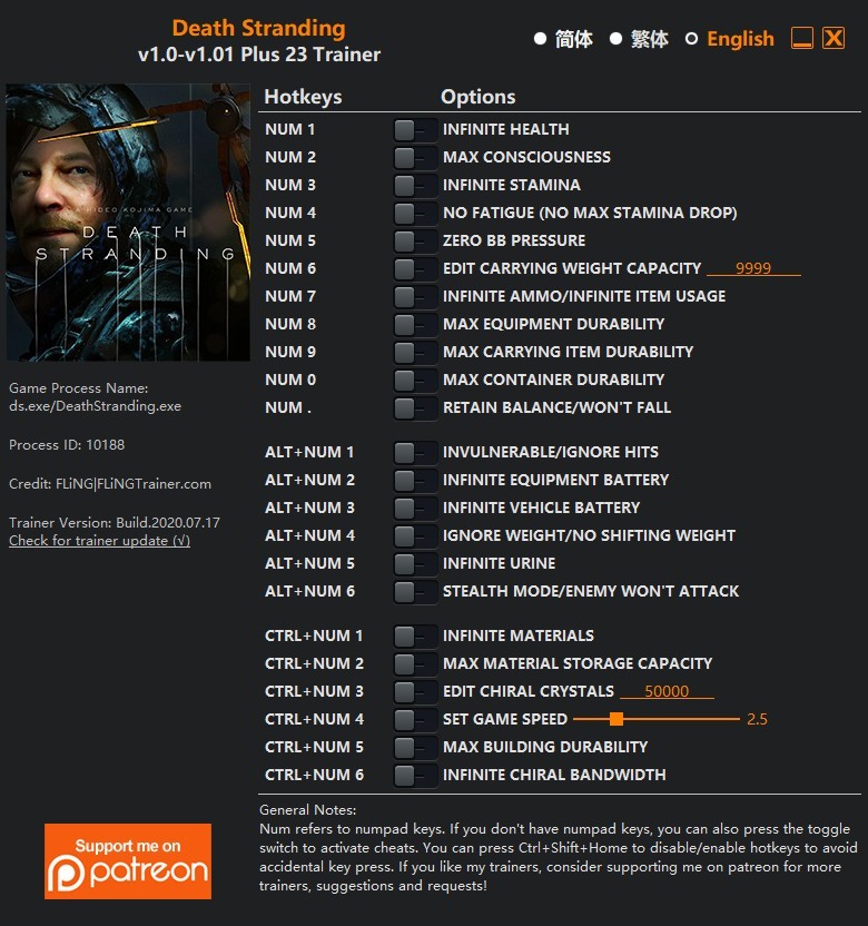 Трейнер +23 для версий 1.0 - 1.01 от FLiNG