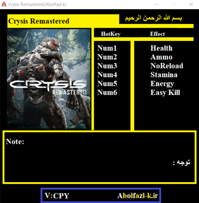 Трейнер +6 для версии 1.2.0 от Abolfazl.k