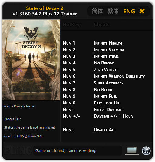 Трейнер +12 для версии 1.3160.34.2 от FLiNG