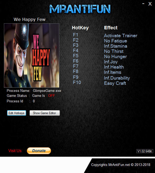 Трейнер +9 для версии 1.4.71191 от MrAntiFun