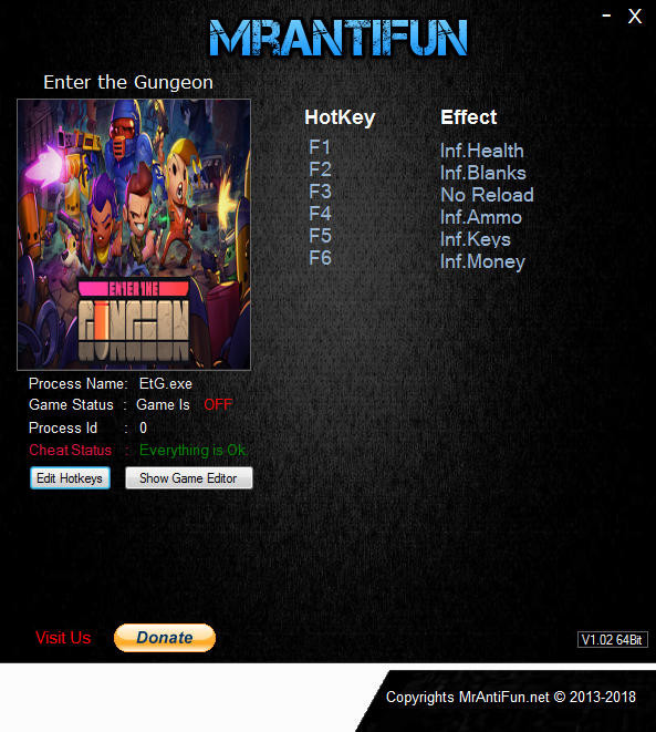 Трейнер +6 для версии 2.0.6 от MrAntiFun