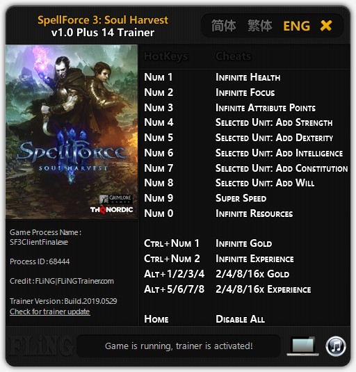 Трейнер +14 для версии 1.0 от FLiNG