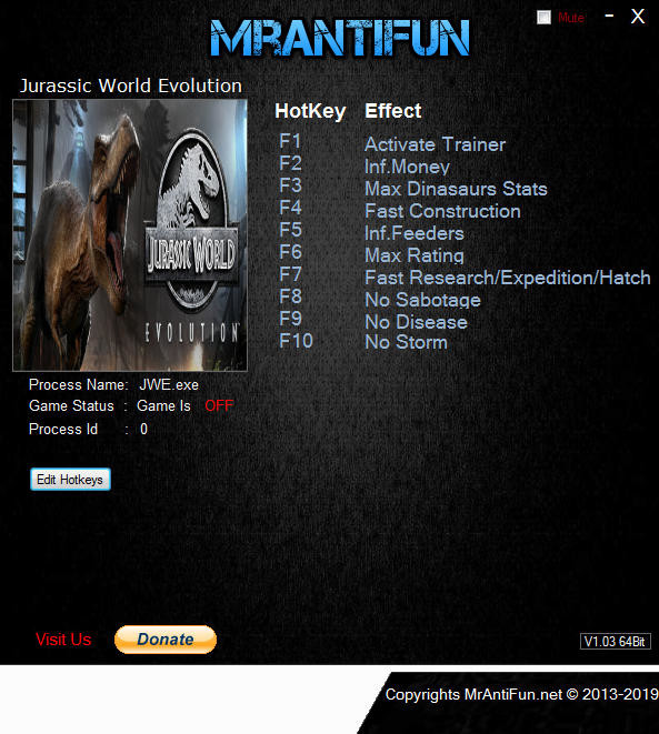 Трейнер +9 для версии 1.8.1.44654 от MrAntiFun