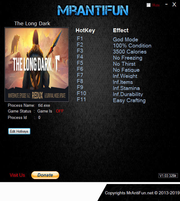 Трейнер +11 для версии 1.45 от MrAntiFun
