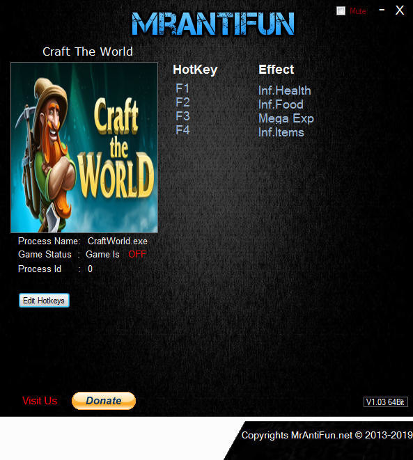 Трейнер +4 для версии 1.6.001 от MrAntiFun