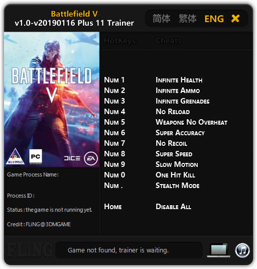 Трейнер +11 для версии 16.01.2019 от FLiNG