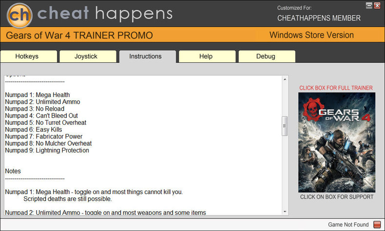 Трейнер +9 для версии (WINDOWS STORE - 12.0.0.2) от CheatHappens.com