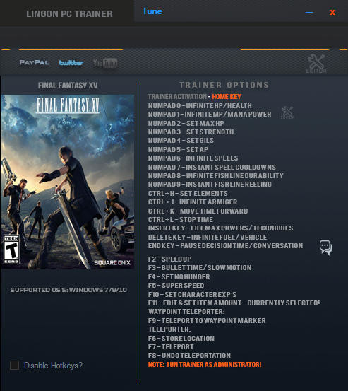 Трейнер +26 для версии 1.02 от LinGon