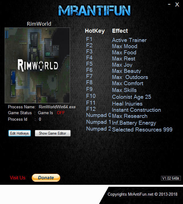 Трейнер +14 для версии 1.0.2059 B от MrAntiFun